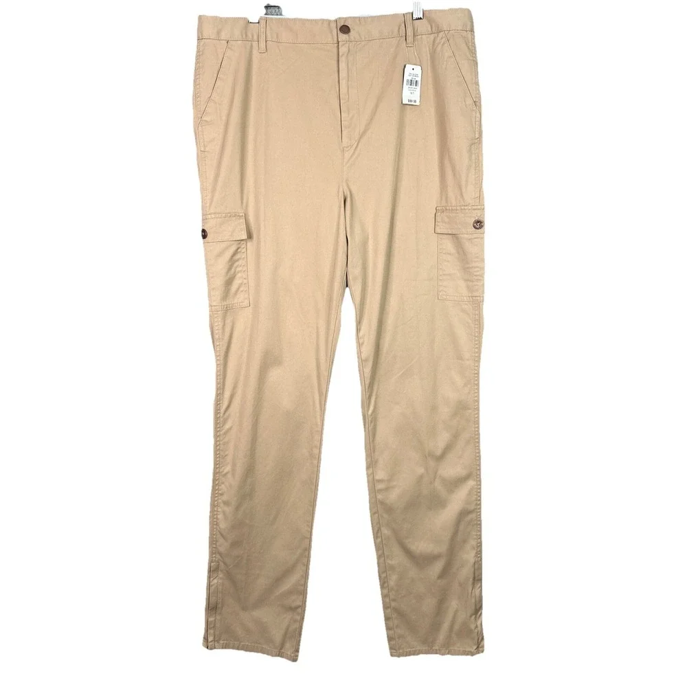 L.L. Bean Cargo Pants‎ Womens 18 Tall Khaki Utility Hiking Outdoor NWT